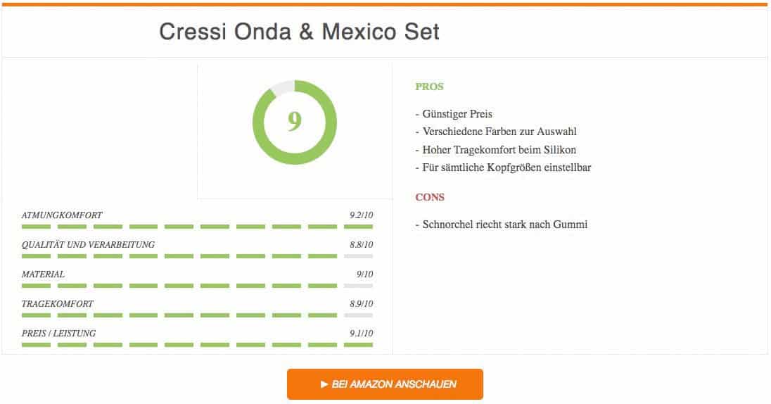 Cressi Onda & Mexico Set Schnorchelset Test