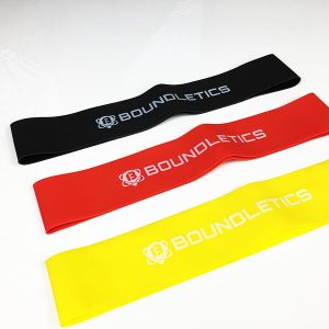 Fitnessband Test Boundletics 3er Set Loop-Bands aus Naturkautschuk Schwarz Rot Gelb