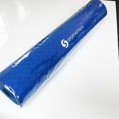 Yogamatte Test Sportastisch Yoga Star Blau Folie Verpackung