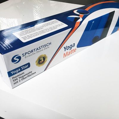 Yogamatte Test Sportastisch Yoga Star Blau Karton
