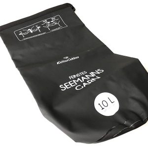 Dry Bag Test - wasserdichter Packsack DoYourOutdoor 10 Liter Schwarz Gesamtansicht platt