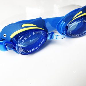 Kinder Schwimmbrille Test Swim Buddy Dolphin Gesamtansicht blau