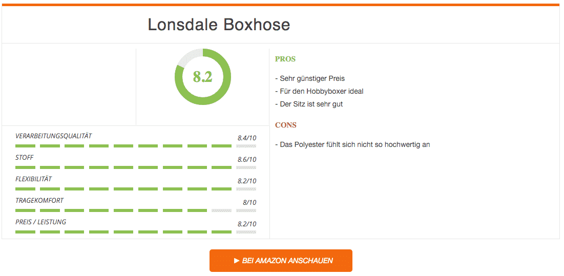Lonsdale Boxhose Rot Ergebnis