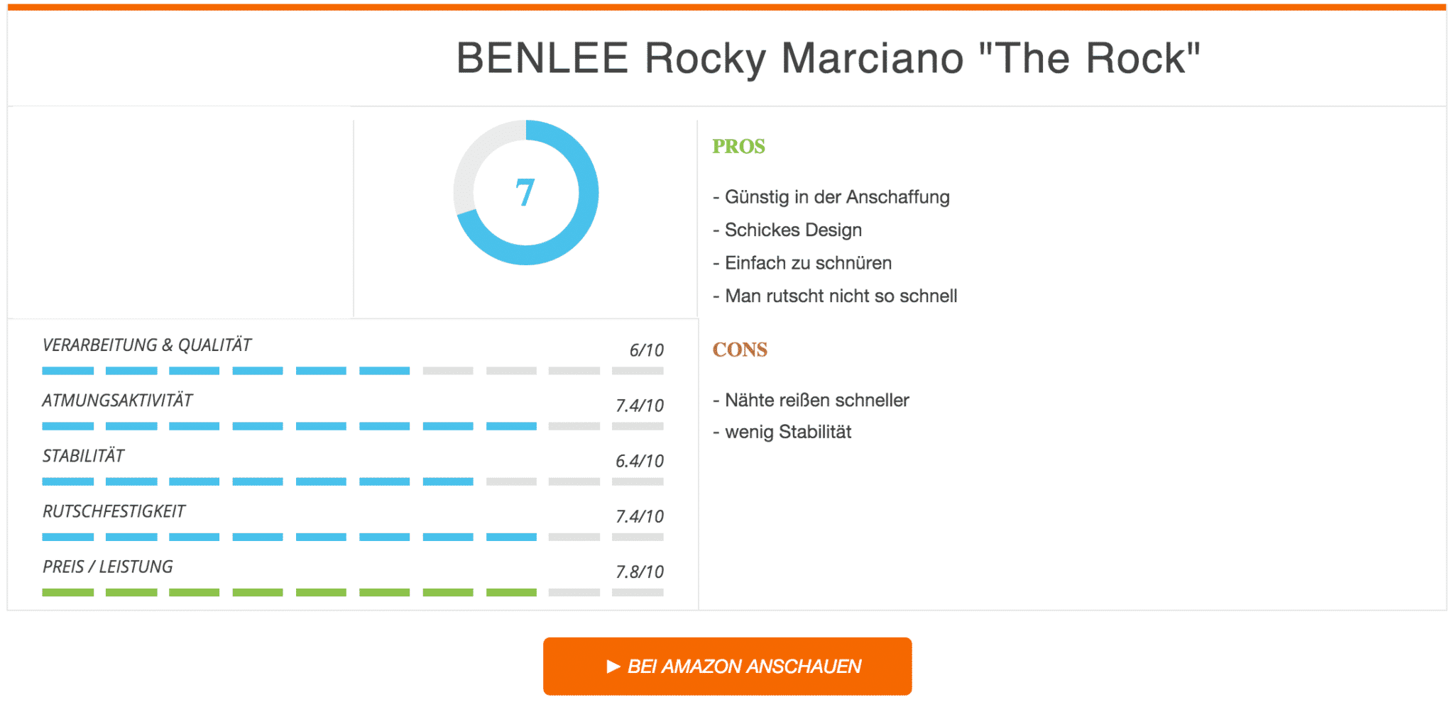 BENLEE Rocky Marciano Herren Boxing Boots The Rock Ergebnis