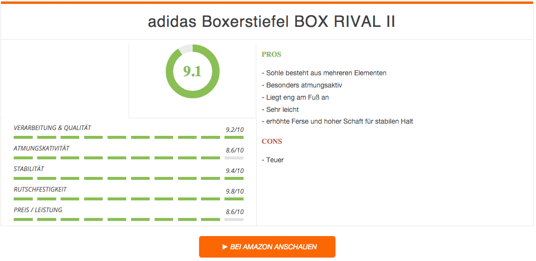 adidas Boxerstiefel BOX RIVAL II Ergebnis