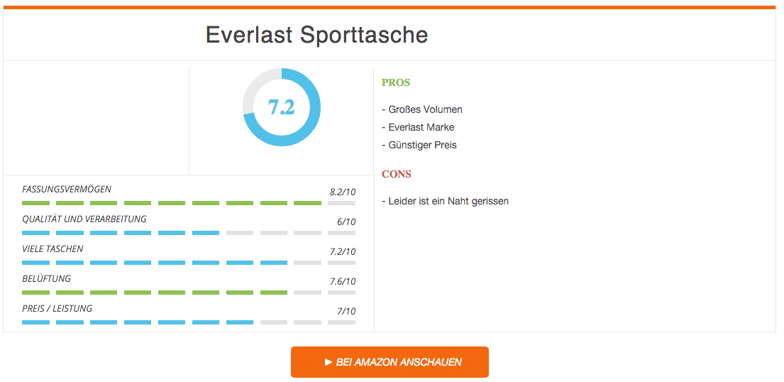 Everlast Sporttasche Ergebnis