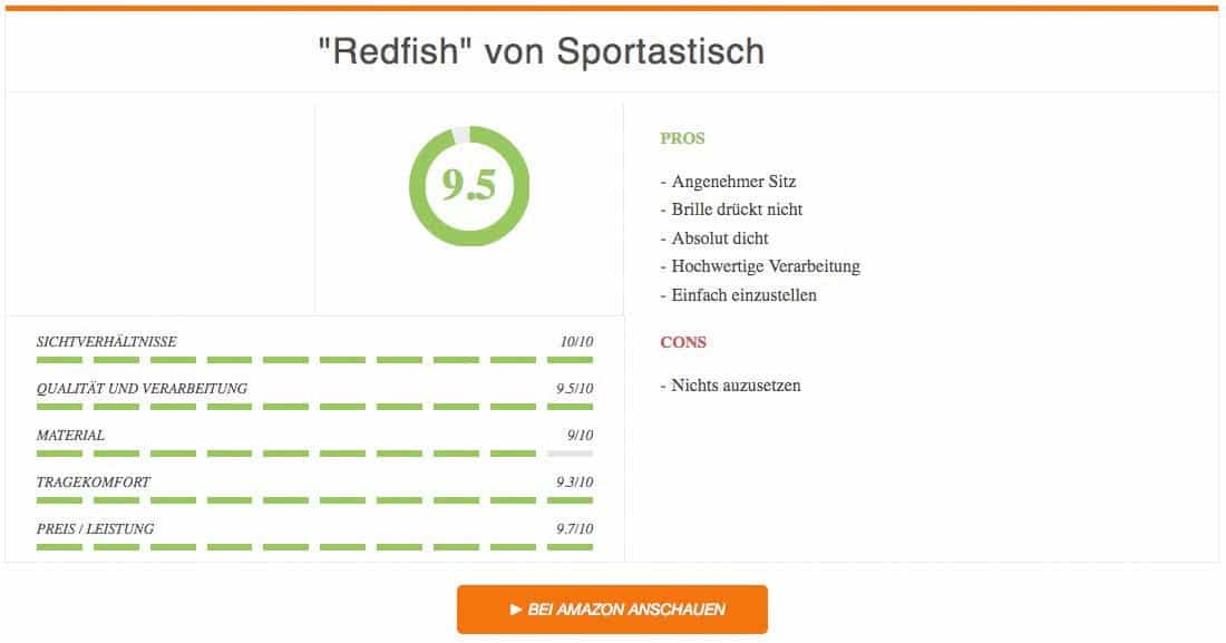 Ergebnis zur Redfish von Sportastisch Taucherbrille Test